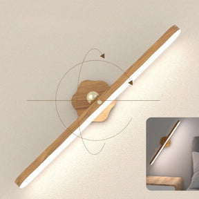 Luminária LED de Parede Recarregável em Madeira